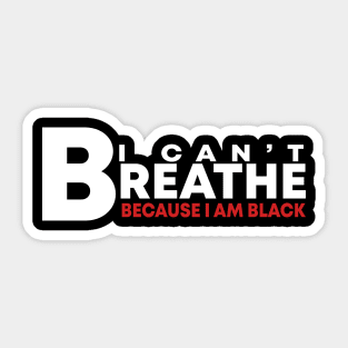 i cant breath Sticker